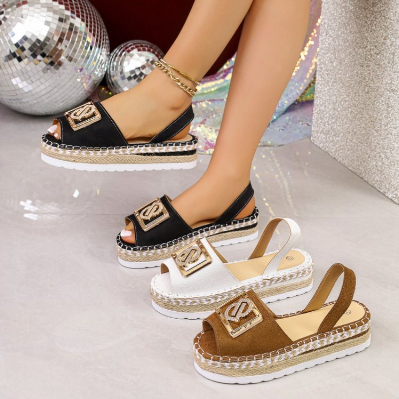 여성 플랫폼 에스파드리유 샌들, 라인스톤 메탈 버클 오 - Wedge Espadrille Women 리뷰 및 가격