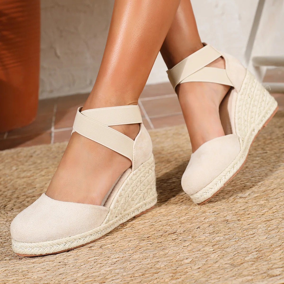 커버 토 여성용 에스파드리유 웨지 샌들 발목 스트랩 여 - Wedge Espadrille Women 리뷰 및 가격