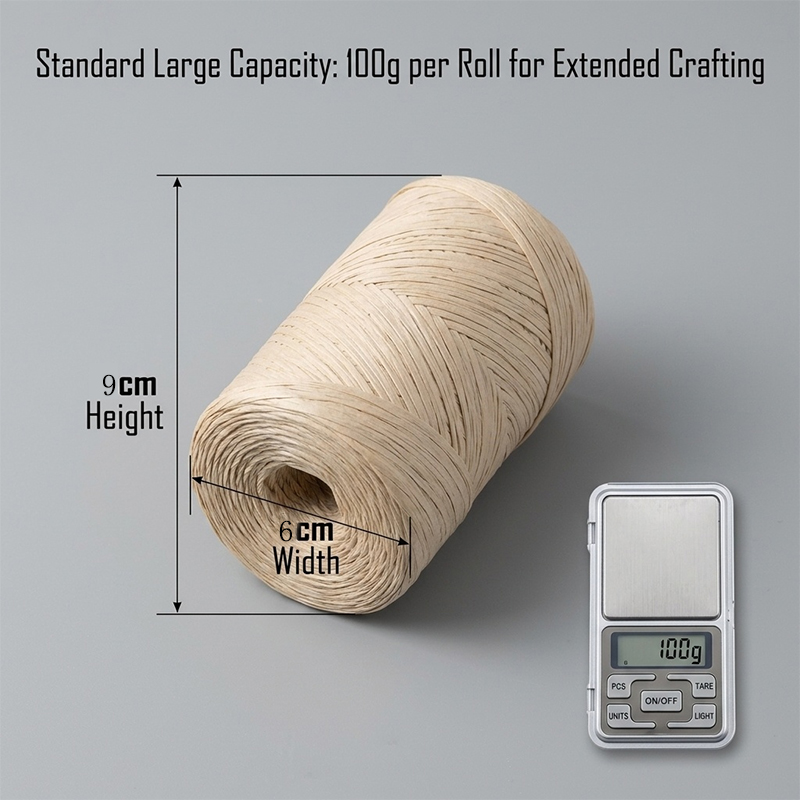 150m DIY 천연 종이 라피아 원사 부드러운 짚 뜨 - Crochet Bag Raffia 리뷰 및 가격
